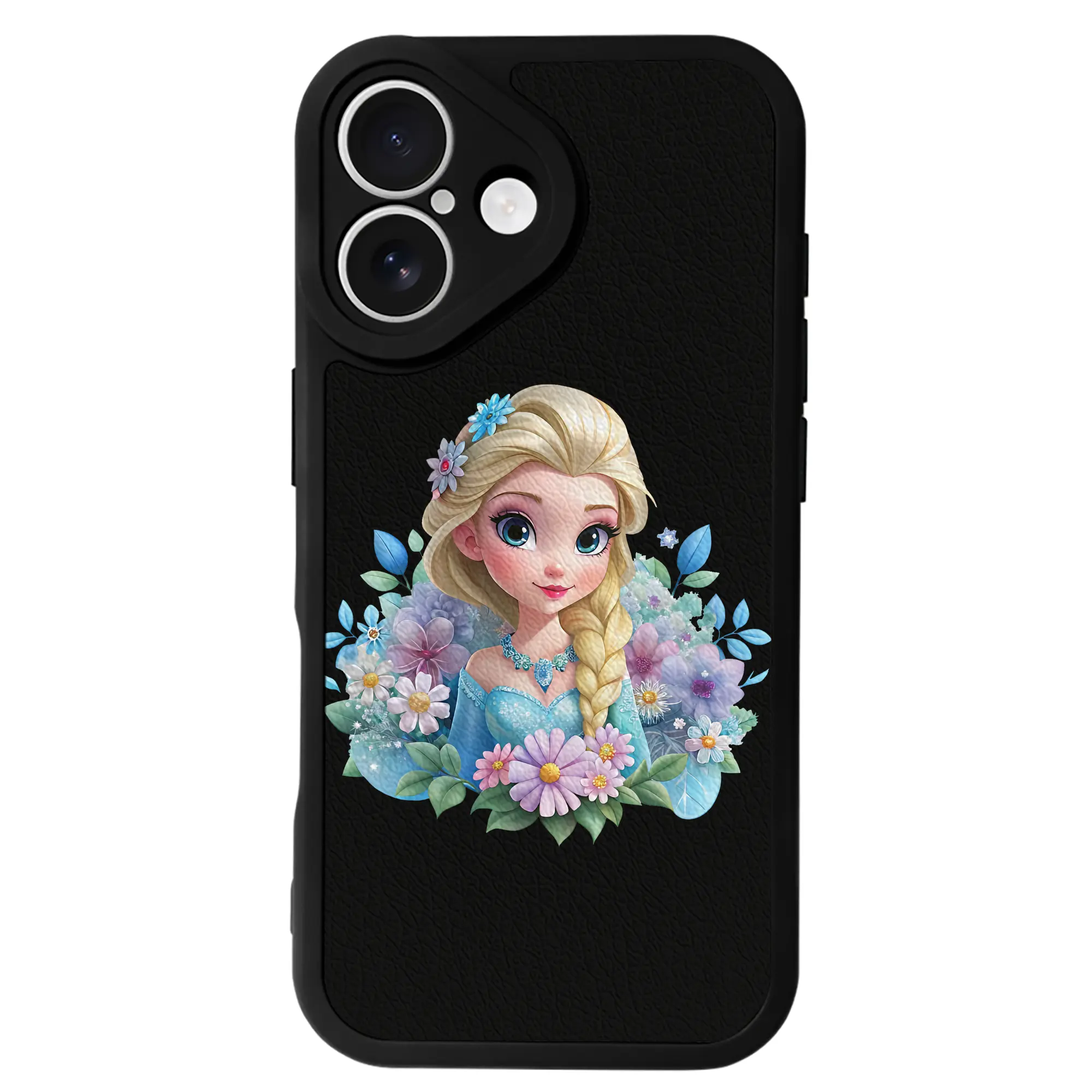 アナと雪の女王(Frozen) グッズ エルサ(Elsa) - IPhone 16シリーズ対応 ・ シリコンスマホケース ・ レザー調 ・ 高精度フィット ・ 耐衝撃 ・ ワイヤレス充電対応 ・ 精密カット